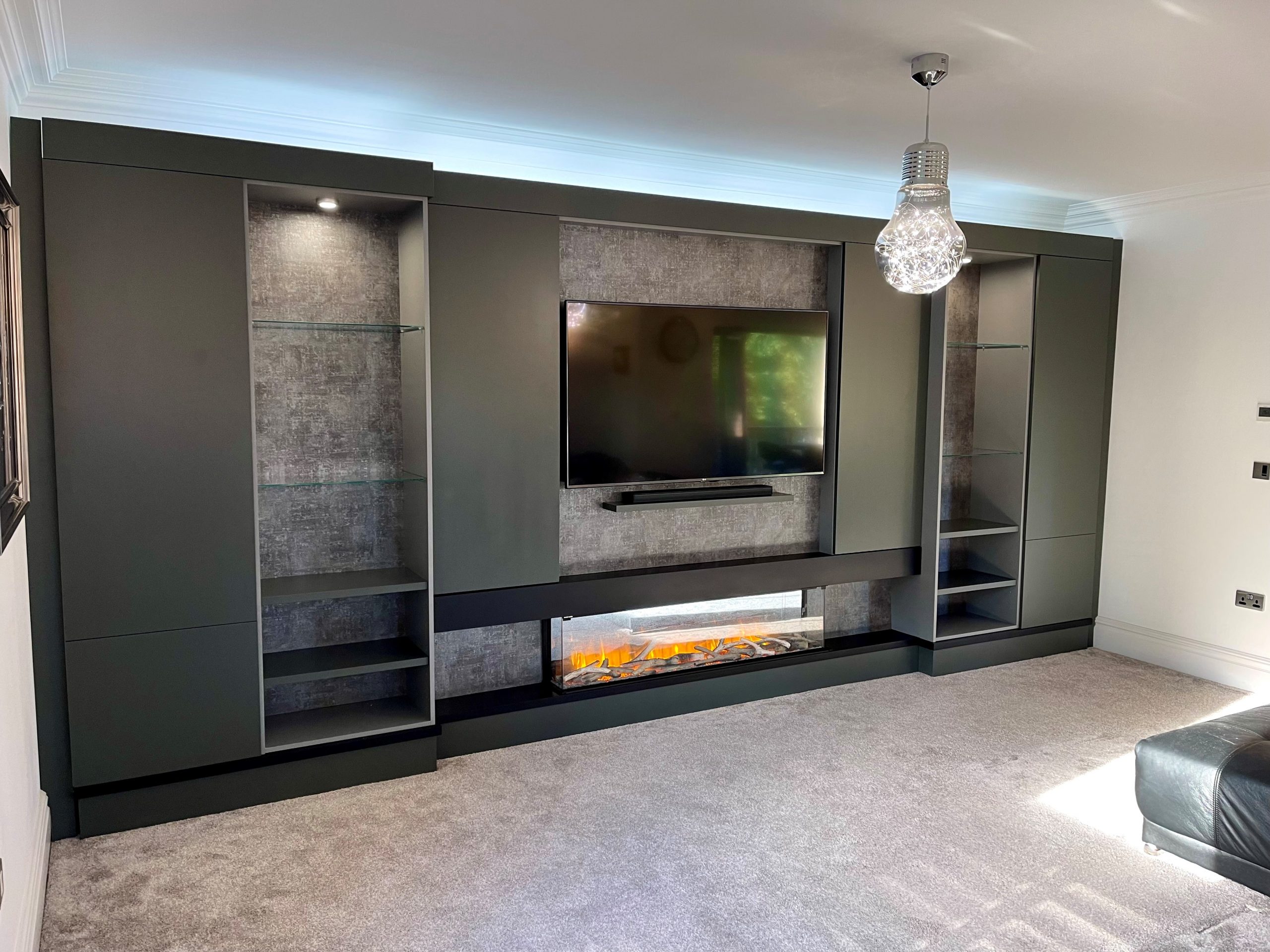 Beautiful Bespoke Media Wall Made to Measure - Jacob Interiors